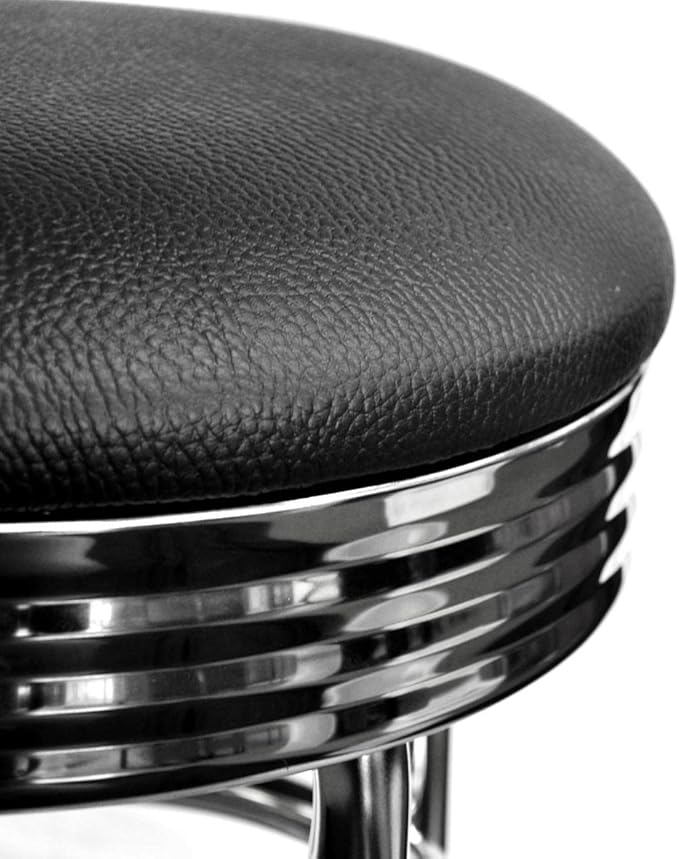 TRINITY Heavy Duty 30-Inch Backless Swivel Bar Stool - Image 5
