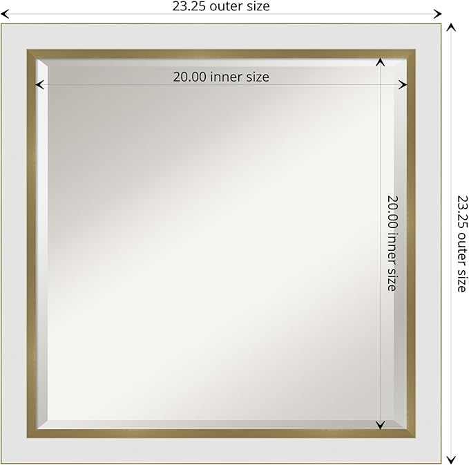 Amanti Art White Bathroom Mirror - Image 4