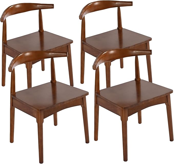 DELAVIN Solid Wood Dining Chairs Set of 4, Kitchen Chairs by DELAVIN