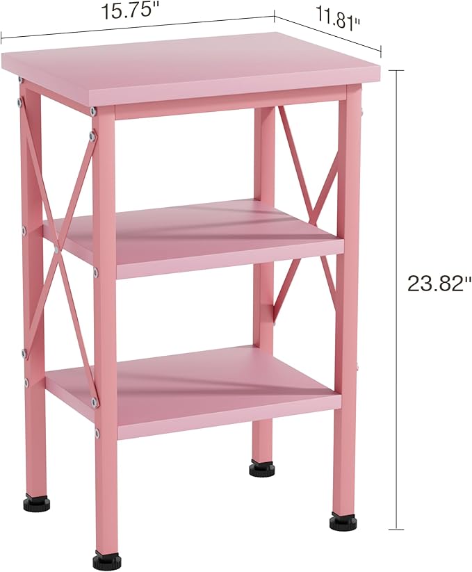 VECELO Modern Nightstands X-Design Side End Table Night Stand - Image 3