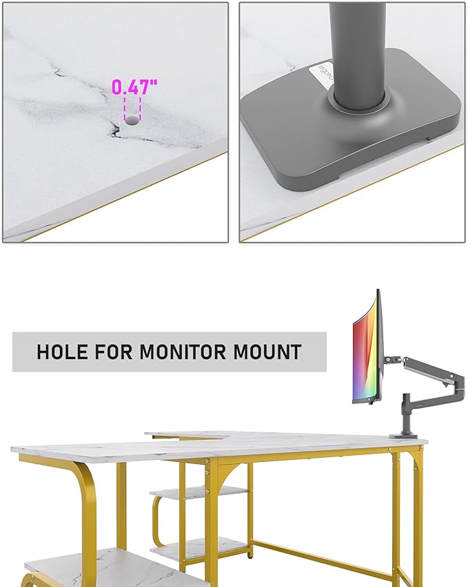Teraves Modern L Shaped Desk - Image 9