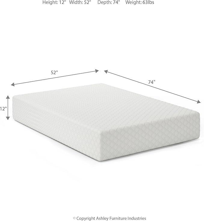 Signature Design by Ashley Full Size Chime 12 Inch Medium Firm Memory Foam - Image 2