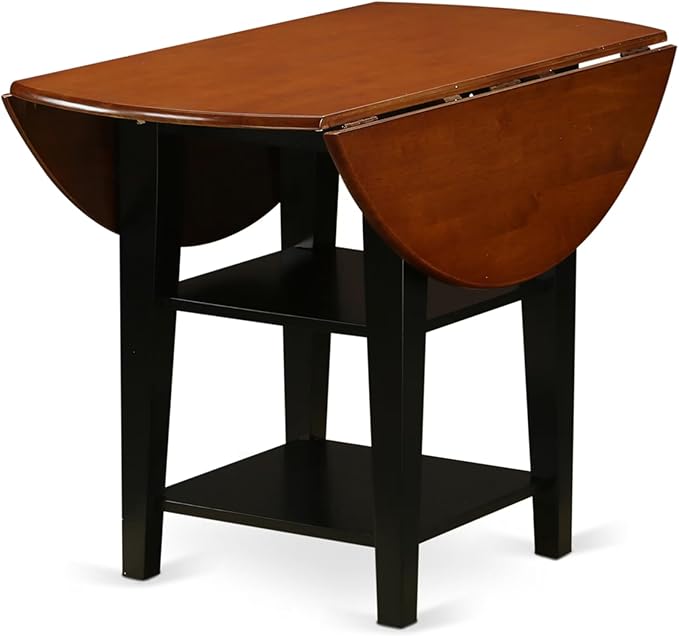 East West Furniture SUAN3-BCH-C 3 Piece Dining Room Table Set Contains a Round - Image 7