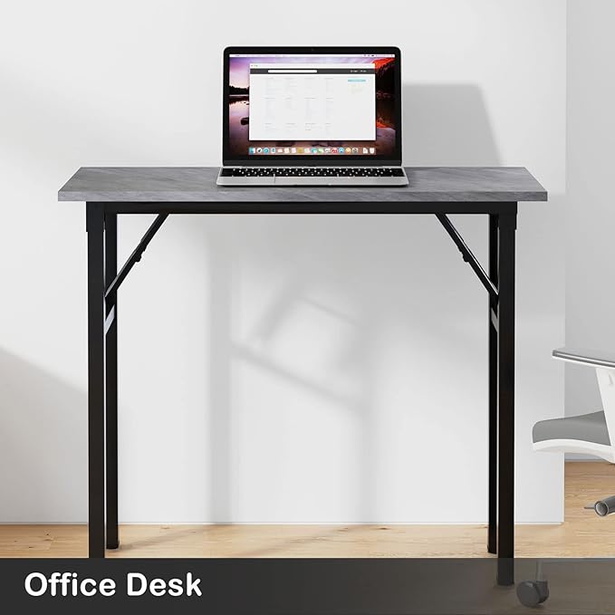 Need Small Desk 31 1/2" No Assembly Foldable Writing Table, Sturdy and Heavy - Image 4
