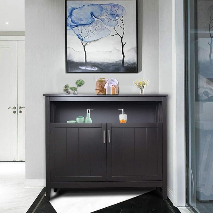 RASOO Espresso Buffet Cabinet, Modern Design - Image 8