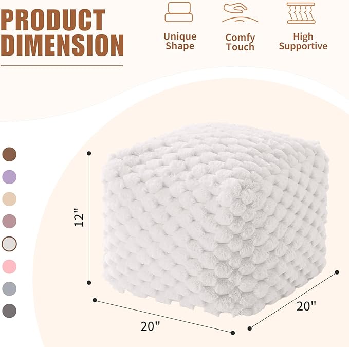 Bean Bag Chair Foot Rest, Modern Comfy Couch Sofa Ottoman - Image 2