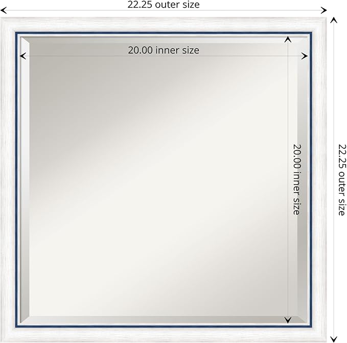 Amanti Art White Bathroom Mirror - Image 4