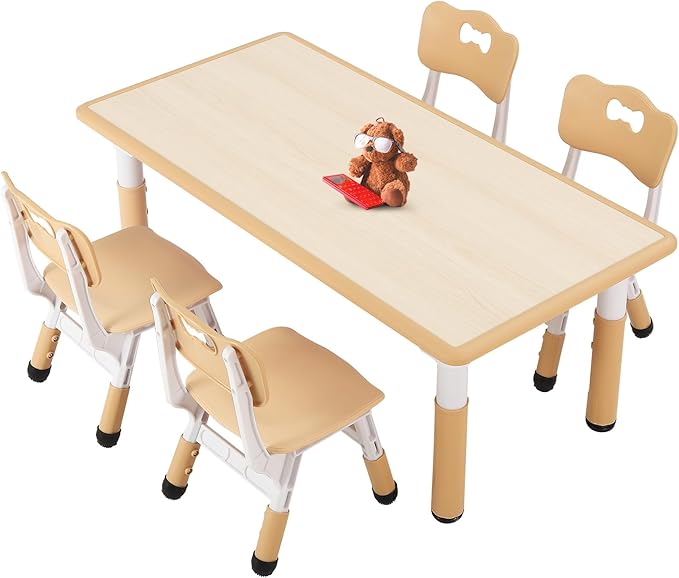 FUNLIO Kids Table and 4 Chairs Set by FUNLIO