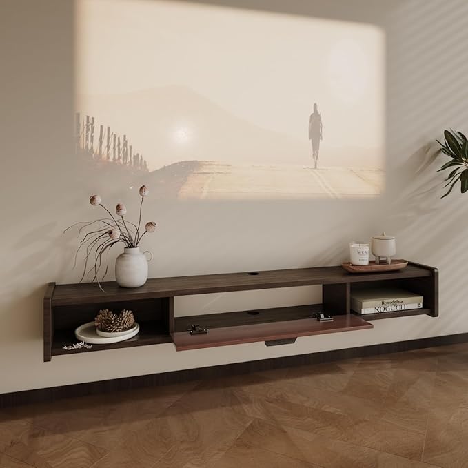 70'' Floating TV Stand, Wall Mounted TV Console, Floating TV Cabinet, Under TV - Image 5
