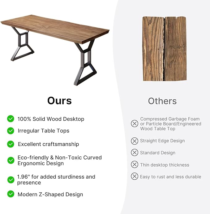 Solid Wood Computer Desk 55-inch Large Office Desk Home Simple Modern Long - Image 9