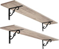 DINZI LVJ Long Wall Shelves, 39.4 Inch Large Floating Shelves Set of 2 by DINZILVJ