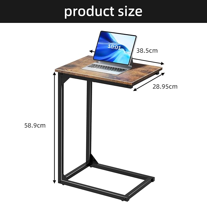 C-Shaped Side Table, C-Table for Sofa, Couch Table - Image 3