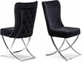 Ottomanson Royal Dining Chairs Set of 2 – Upholstered Tufted Microfiber by Ottomanson