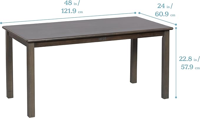 ECR4Kids 24in x 48in Rectangular Hardwood Table and Chair Set, 12in Seat Height - Image 2