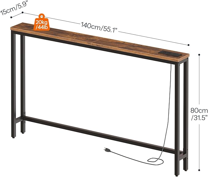 HOOBRO 55.1" Narrow Console Table - Image 3