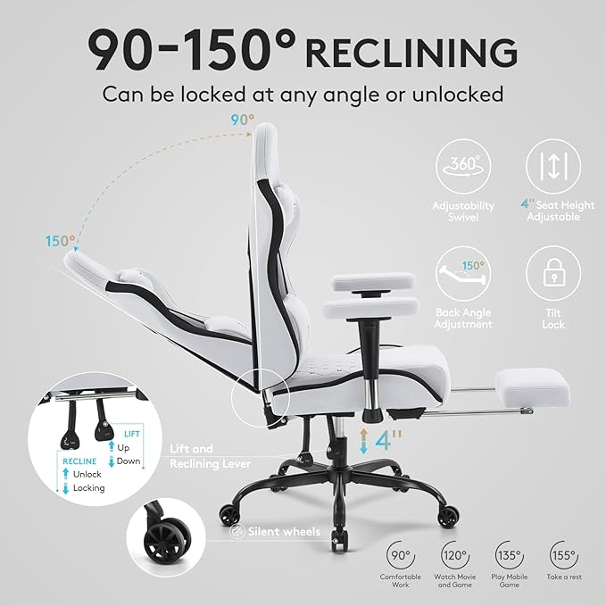Gaming Chair Breathable Fabric, Computer Office Chair - Image 8