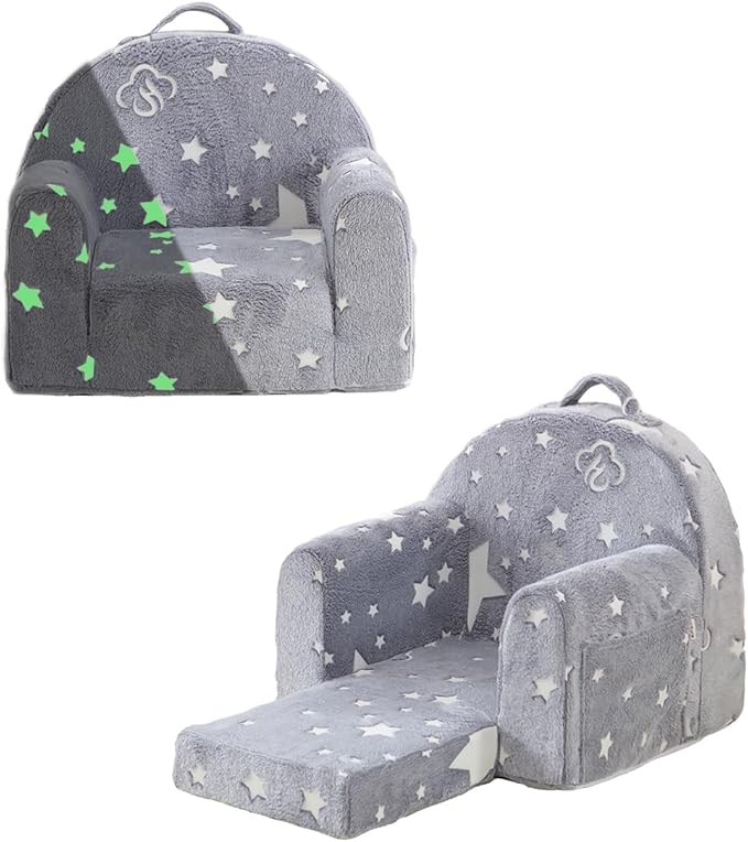 Toddler Chair Comfy, Toddler Couch Fold Out, 2-in-1 Kids Chair, Flip Out Kids by Kisdsa