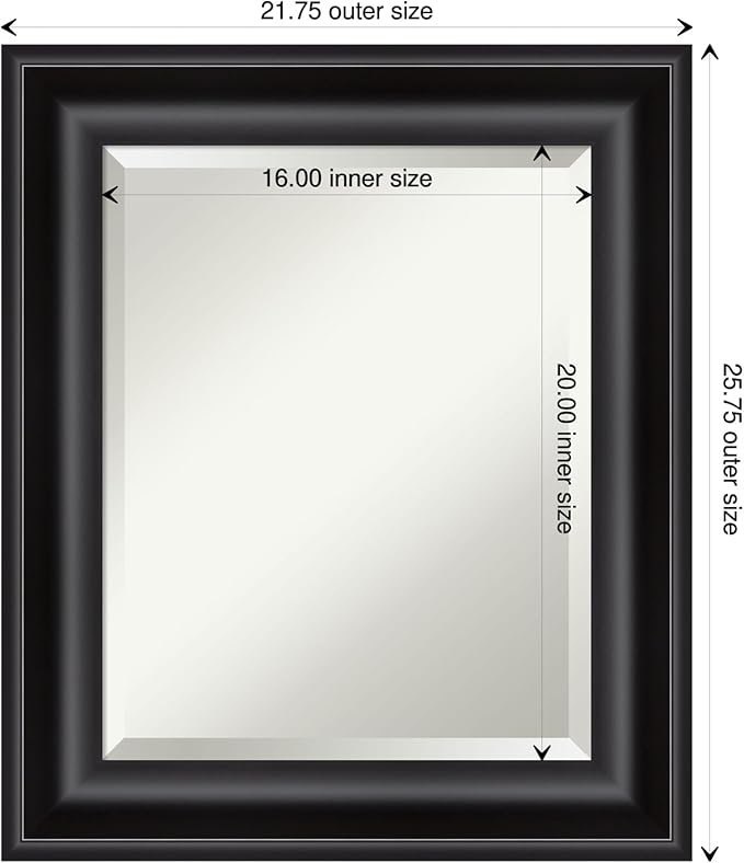 Amanti Art Black Bathroom Mirror - Image 4