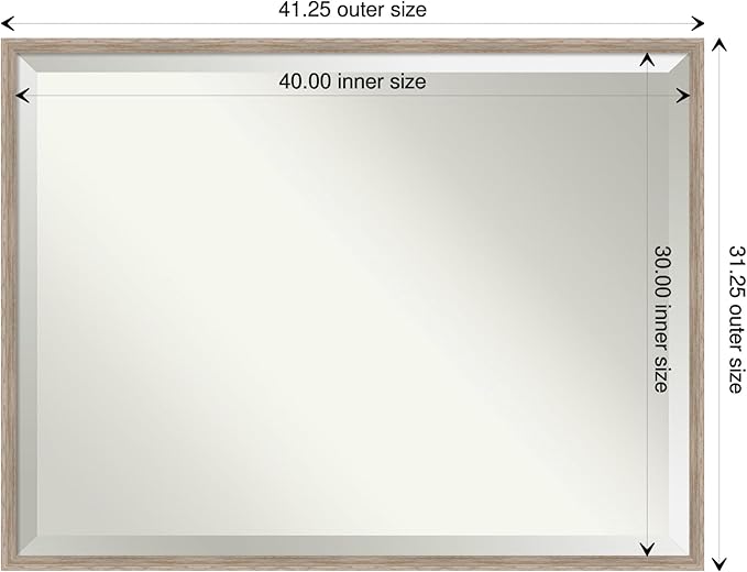 Amanti Art White Bathroom Mirror - Image 4