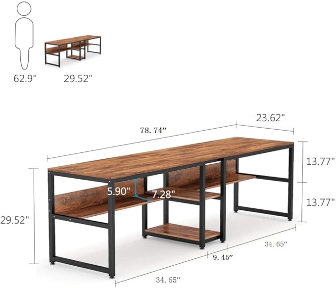 Tribesigns Two Person Desk - Image 3