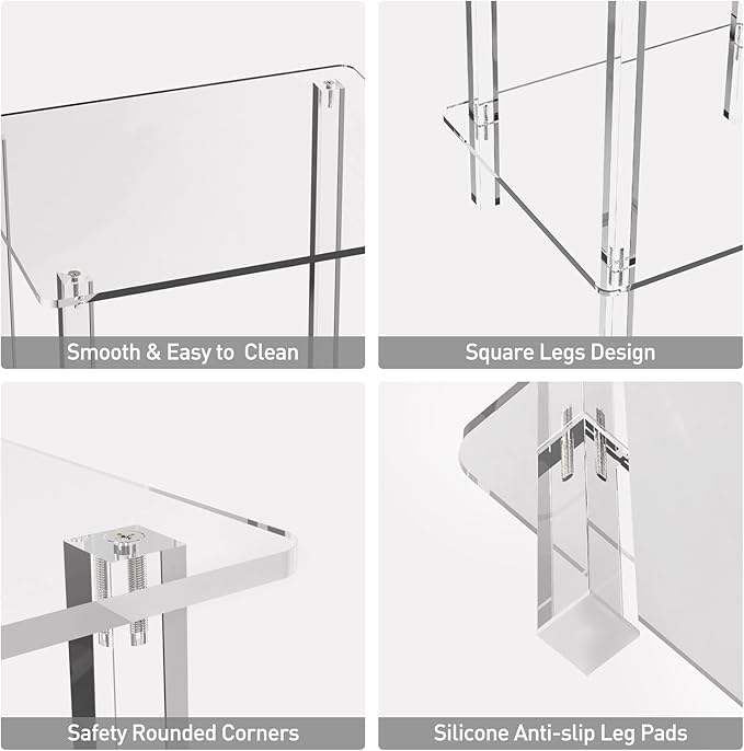Eglaf Acrylic Small Side Table - Image 4