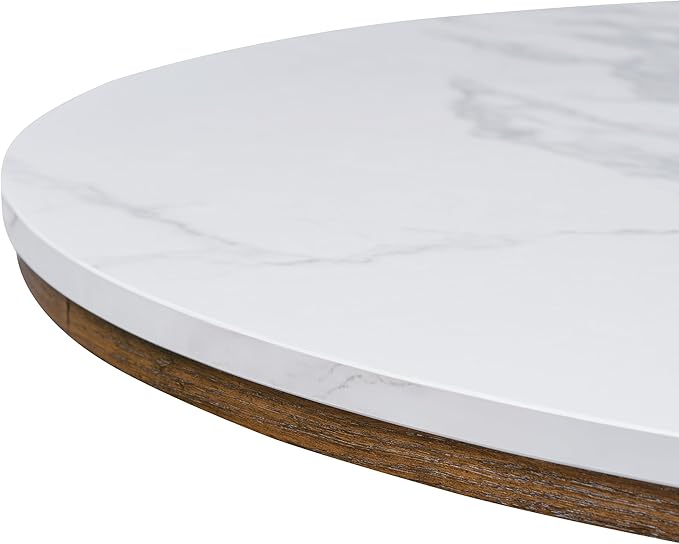 ERYE Contemporary Wooden Round Dining Table, More Decorative Rubber Wood - Image 9