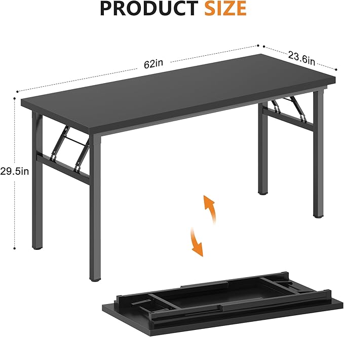 DlandHome Computer Desk 62 inches Office Desk Computer Table Study Writing Desk - Image 3