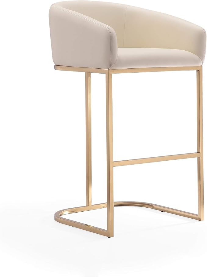Manhattan Comfort Louvre 30 Inch Mid Century Modern Counter Height Bar Stools - Image 5