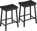 Bar Stools, Counter Height Bar Stools Set of 2, 23.7 Inch Saddle Stools by MAHANCRIS
