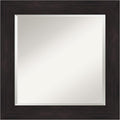 Amanti Art Brown Wall Mirror 26x26 Furniture Espresso Square Bathroom Mirror by AmantiArt