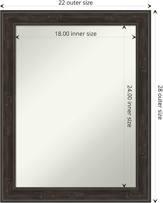 Amanti Art Brown Bathroom Mirror - Image 4