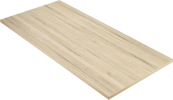 Kaboon Universal Tabletop 55"x20", Solid One-Piece Melamine Table Top, Double by Kaboon