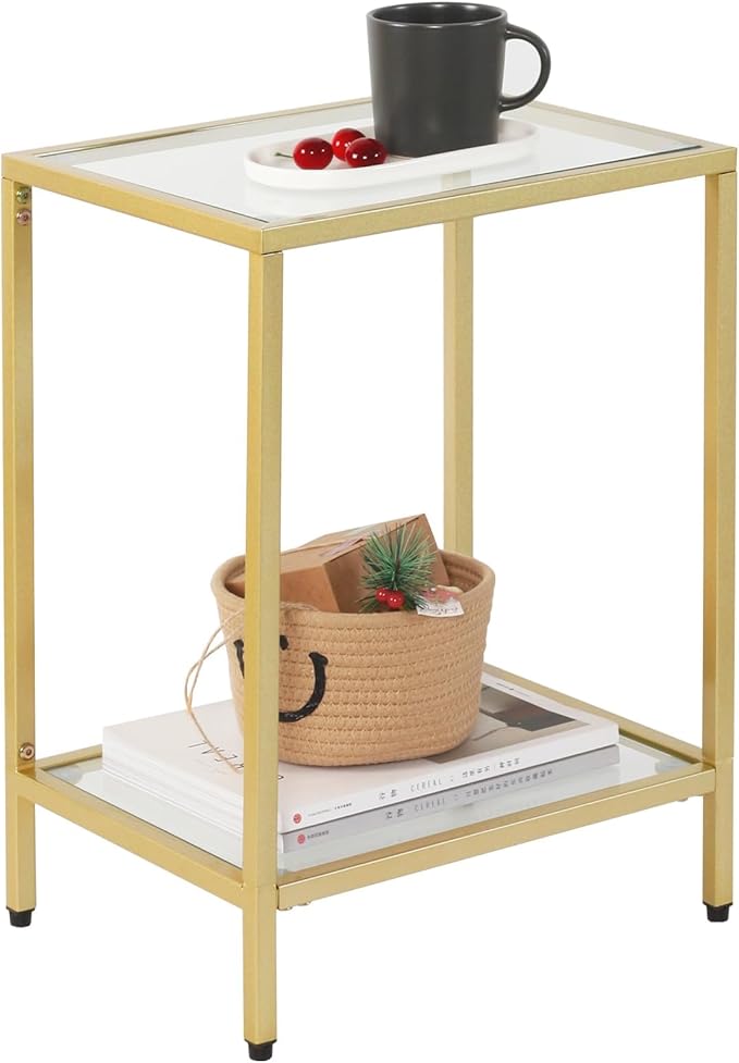 Modern 2-Tier Tempered Glass End Table - Image 8