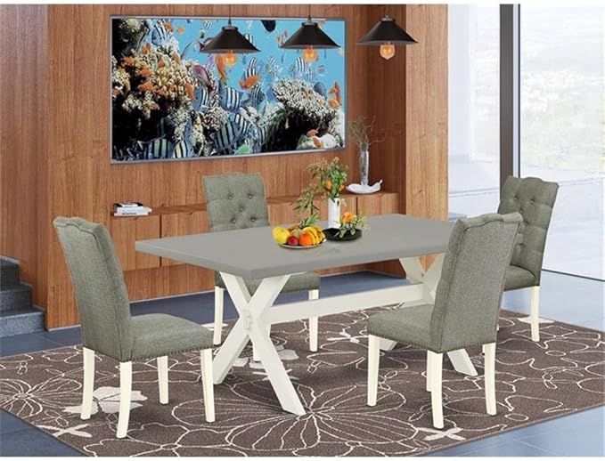 East West Furniture X097EL207-5 5 Piece Dinette Set - Image 2
