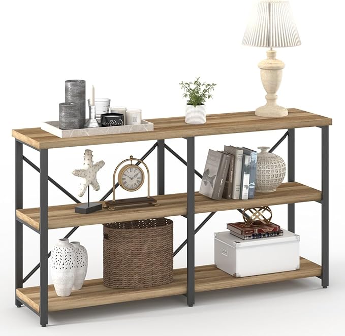 BON AUGURE Console Tables for Entryway, Industrial Sofa Table Behind Couch - Image 9
