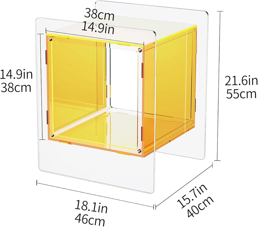 Acrylic Nightstand Colorful Bedside Table - Image 3