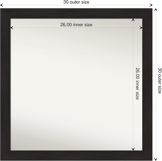Amanti Art Brown Bathroom Mirror - Image 4