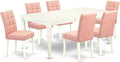 East West Furniture DOAS7-LWH-42 7 Piece Dinette Table Set Consists A Dinner by EastWestFurniture