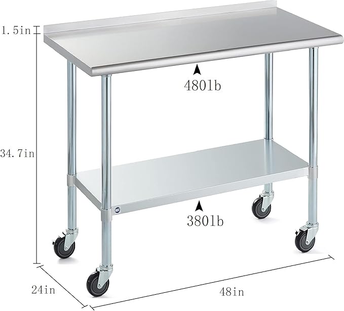 Stainless Steel Table for Prep & Work - Image 3