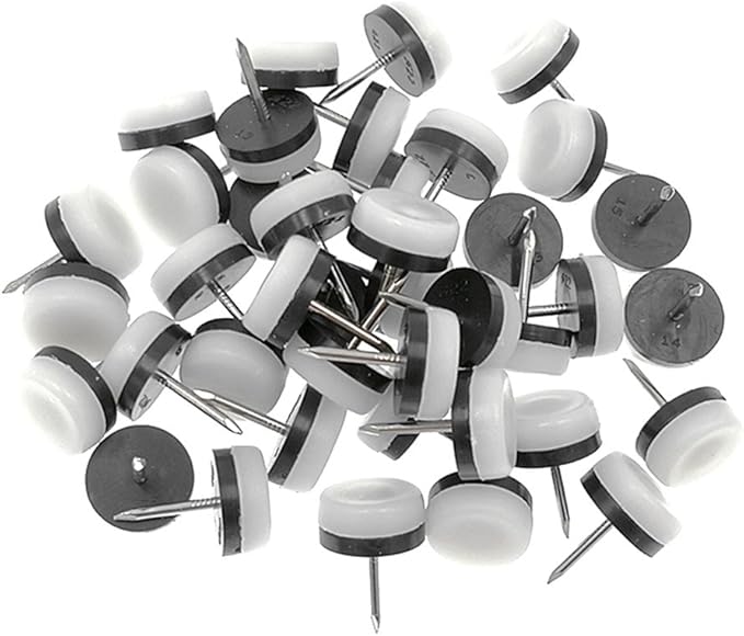 ALIMITOPIA 40pcs Furniture Glide Nail-in Thickened Nylon Chair Glide Slider by ALIMITOPIA