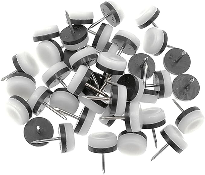 ALIMITOPIA 40pcs Furniture Glide Nail-in Thickened Nylon Chair Glide Slider by ALIMITOPIA