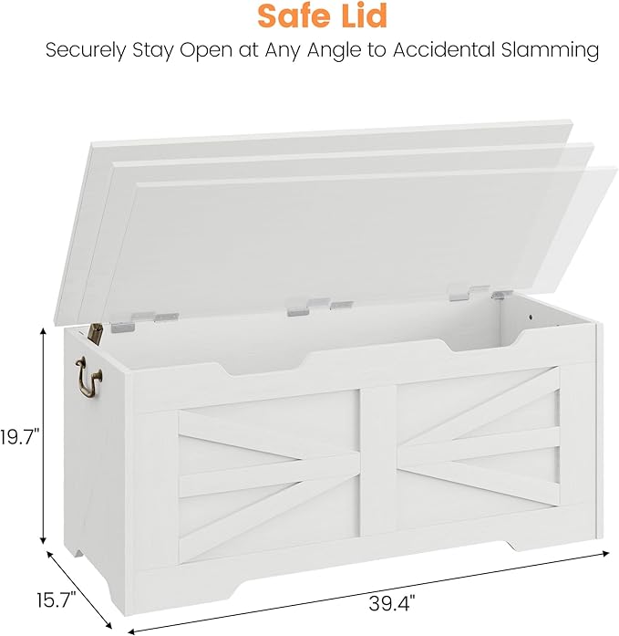 GarveeHome 39.4" Storage Chest, Toy Chest - Image 3