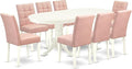 East West Furniture VAAS9-LWH-42 9 Piece Kitchen Table Set Mid-Century Includes by EastWestFurniture