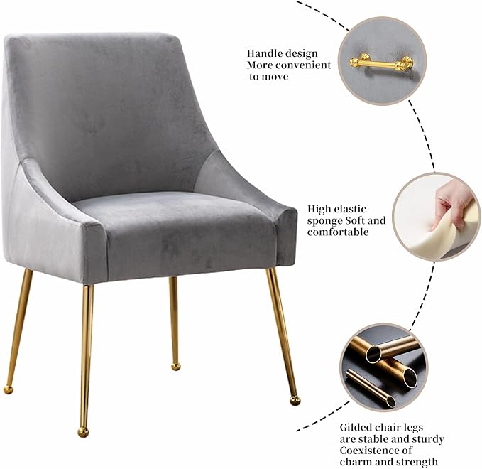 Velvet Dining Chairs, Furniture Collection Modern Contemporary Upholstered - Image 4