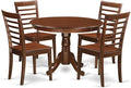 East West Furniture HLML5-MAH-W 5 Piece Dining Room Furniture Set Includes a by EastWestFurniture