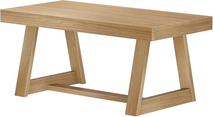 Plank+Beam Classic Rectangular Coffee Table, 40 Inch Farmhouse Coffee Table - Image 3