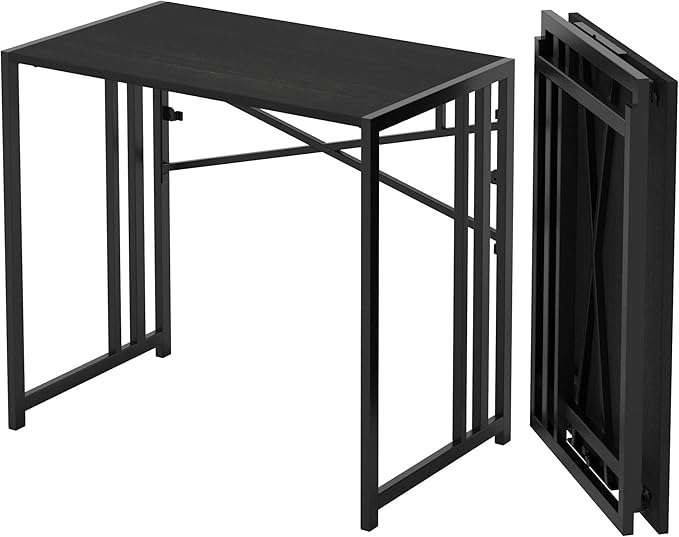 Narrow Folding Computer Desk 35 inch, Writing Gaming Computer Desk by Lutown-TeenHome