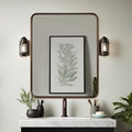 ANDY STAR 40x32 Inch Bronze Bathroom Mirror, Rounded Rectangle Oil Rubbed by ANDYSTAR