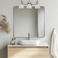 ANDY STAR 36x36 Inch Brushed Nickel Bathroom Mirror, Rounded Square Bathroom by ANDYSTAR