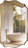 ANDY STAR 24x40 Inch Gold Mirror, Brushed Gold Bathroom Mirror, Antique Brass by ANDYSTAR
